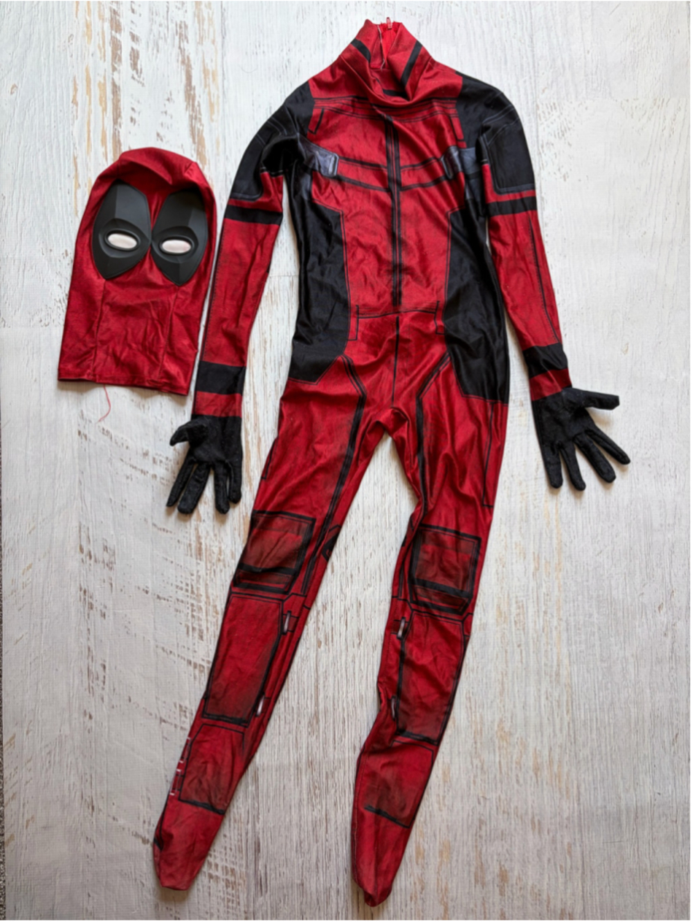 Boys Unbranded Deadpool Superhero Costume One Size Red Black